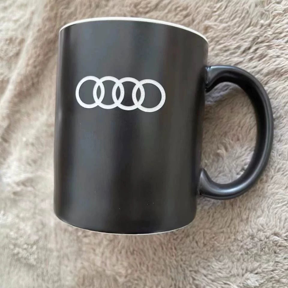 Audi Four Rings matte black ceramic mug
