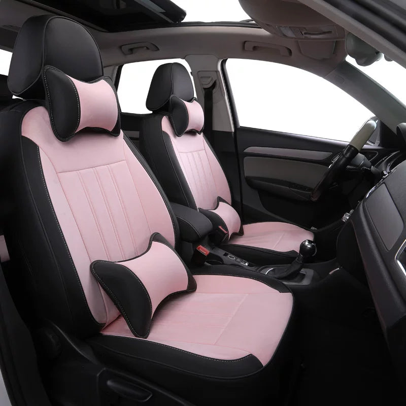 Audi Signature Full-Surround Seat Covers – Luxury Custom-Fit Leather and Suede Edition