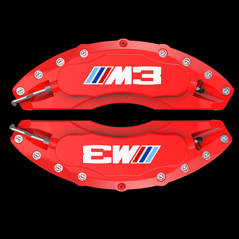 BMW brake caliper covers, Vibrant Red finish, M3 logo