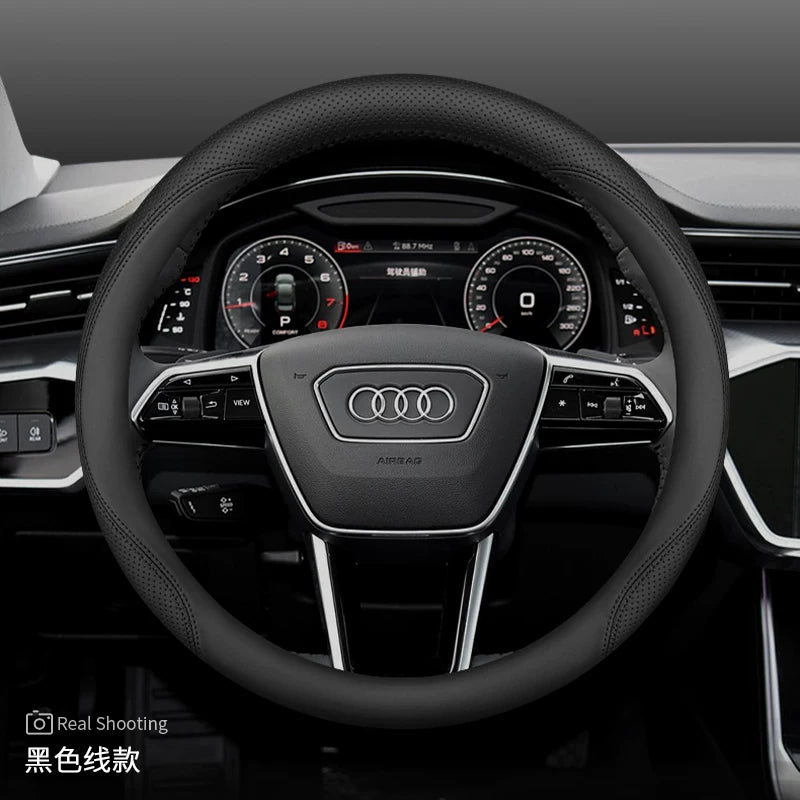 Audi steering wheel covers for new Q5L A5L A6L A4L A7L Q3 Q2L A3 A8 ultra-thin genuine leather handlebar covers