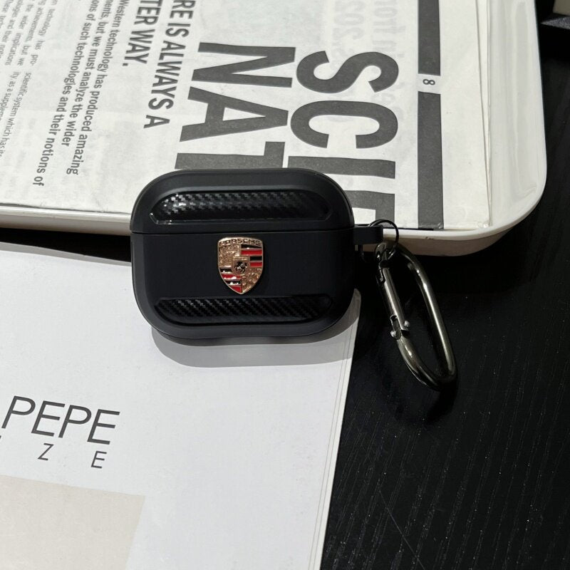 Car Logo AirPods Case - Carbon Fiber Cover for AirPods Pro 1/2/3, 3rd/4th/5th Gen