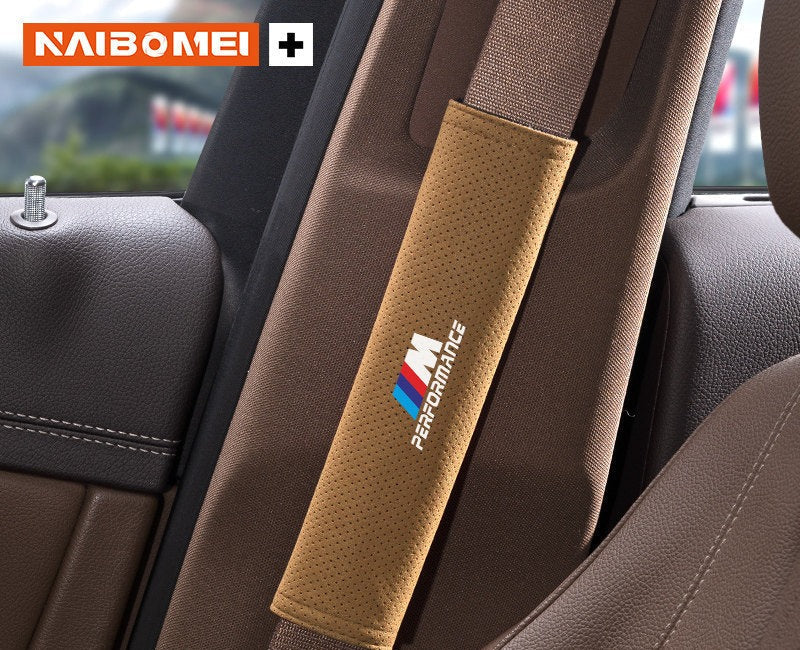 BMW M Performance seat belt shoulder pad, cognac, single, 23cm