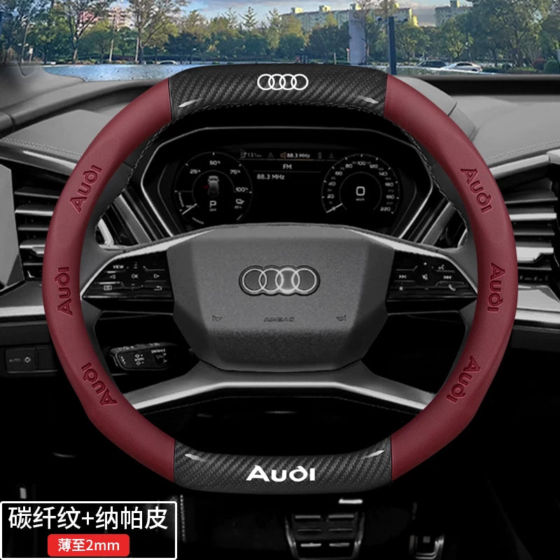 Audi steering wheel covers for A4L, A6L, A3, Q2L, Q3, Q5L, Q7, A5L, and A7 are dedicated ultra-thin car handlebars
