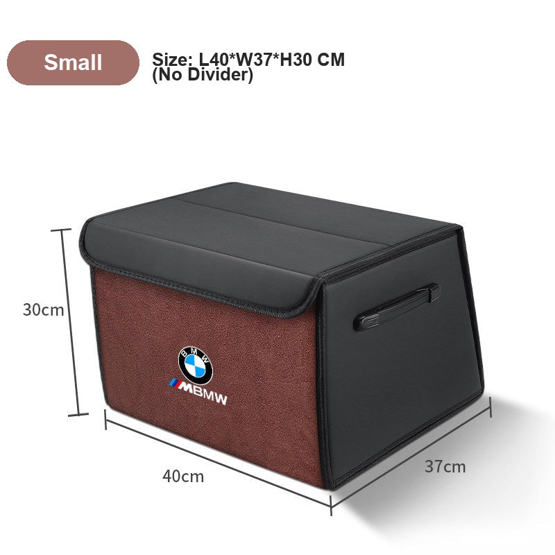 BMW car trunk storage box - BMW Storage Box Two-Tone Mocha Brown Small (Length 40*Width 37*Height 30)