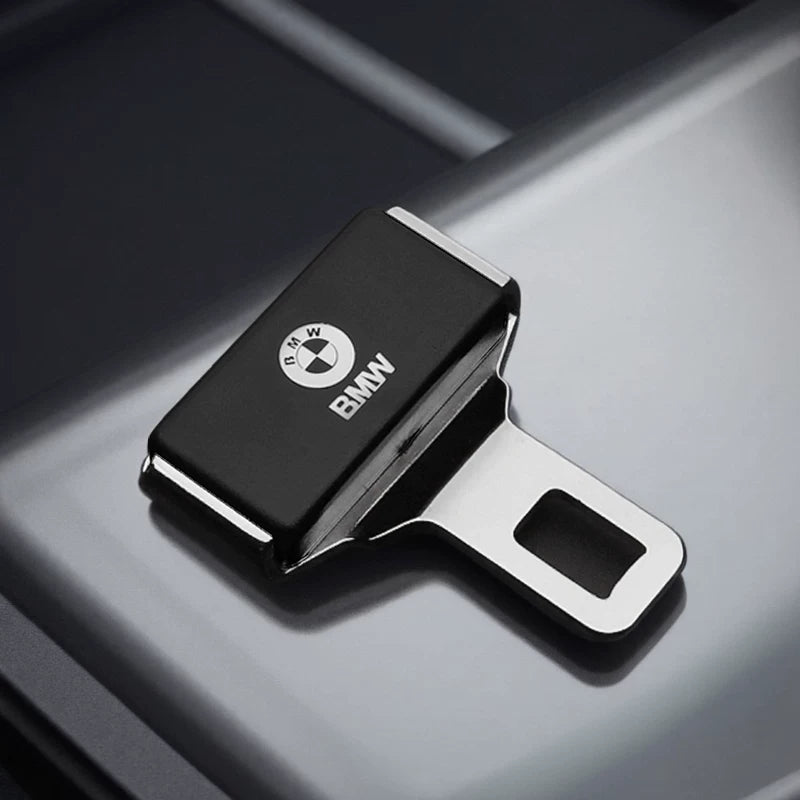 BMW seat belt buckle clip close-up