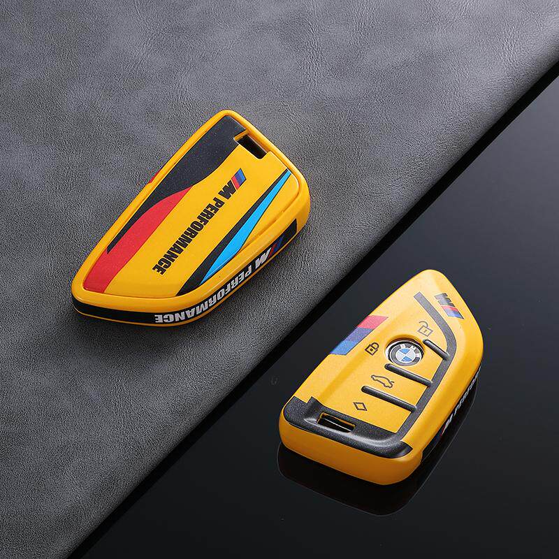 BMW Style B G-Series key fob case, yellow shell only, no keychain