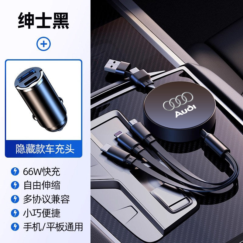 Compatible with Audi Q5L, A4L, A6L, A7, Q3, A3, Q2, in-car CarPlay data cable, phone charger