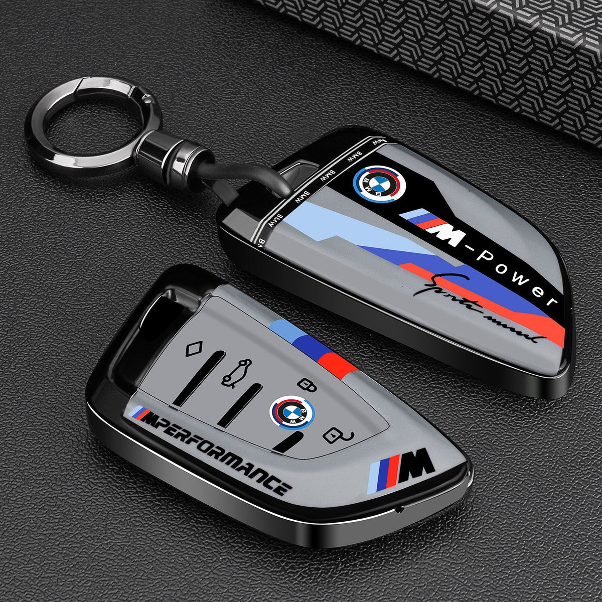 BMW Mineral White painted key case cover with shell only for 3 5 Series X1 X3 X5 i3 smart key