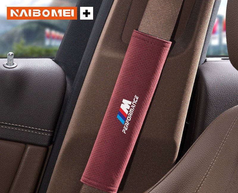 BMW M Performance seat belt shoulder pad, wine red, single, 23cm