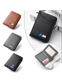 BMW M læderkortholder - Slank bifold-pung til mænd
