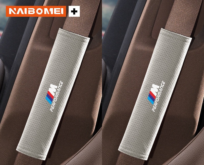 BMW M Performance seat belt shoulder pad, milky white, pair, 23cm