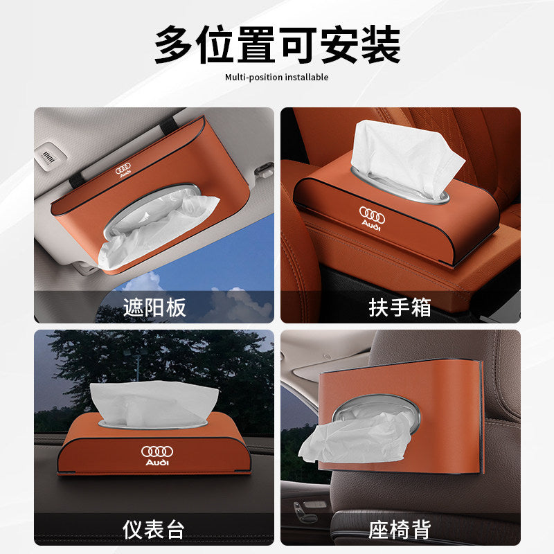 Suitable for Audi S A4LA6LA5Q5LQ7Q3 car tissue box A7A3Q2L car decoration paper drawer box