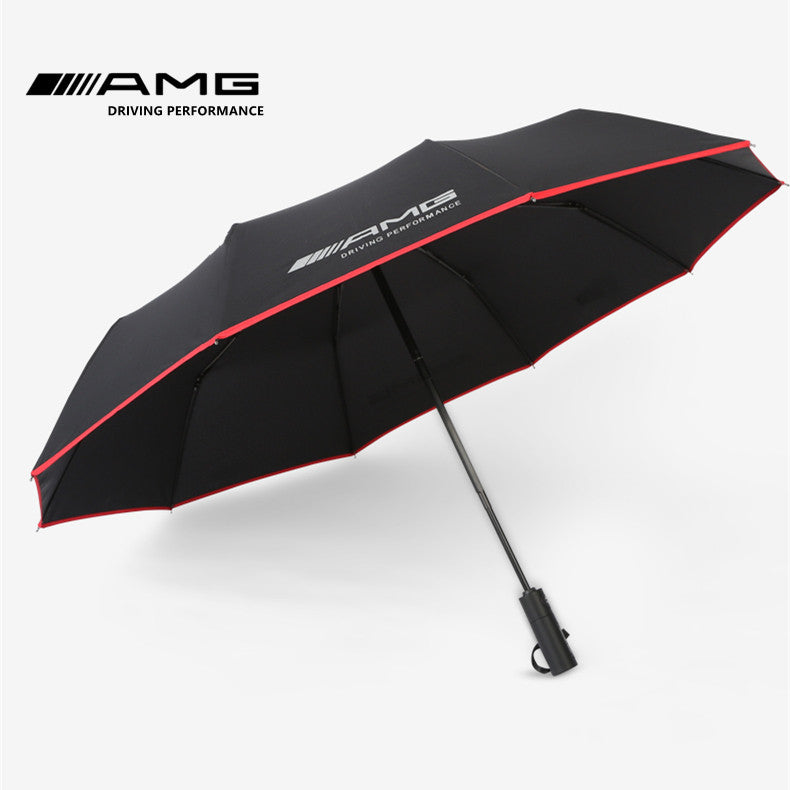 It is suitable for Mercedes-Benz umbrellas, original large umbrellas, high-end sunscreen 4S car special original automatic long-handled folding umbrellas