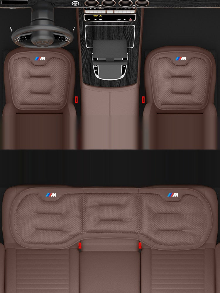 BMW ice silk seat cushion set, custom fit for car seats, brown