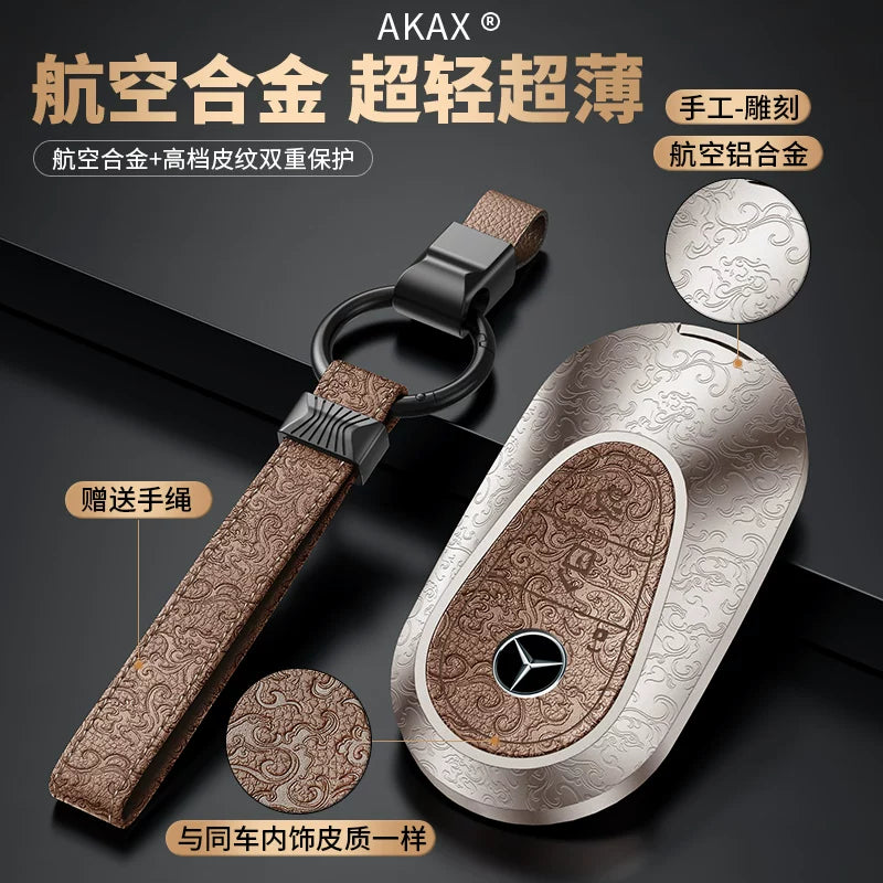 AKAX compatible with Mercedes-Benz e300L key covers, 2026 new C-Class shells, C260 car bags, S-Class S400 bags, GLC300 cases