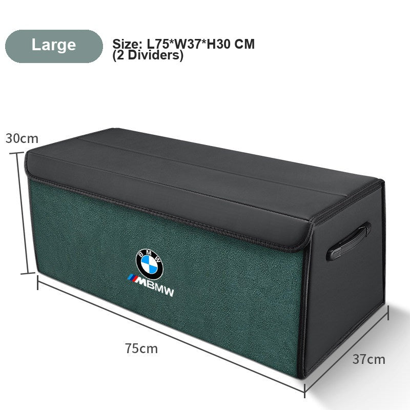 BMW car trunk storage box - BMW Storage Box Two-Tone Emerald Large (Length 75*Width 37*Height 30)