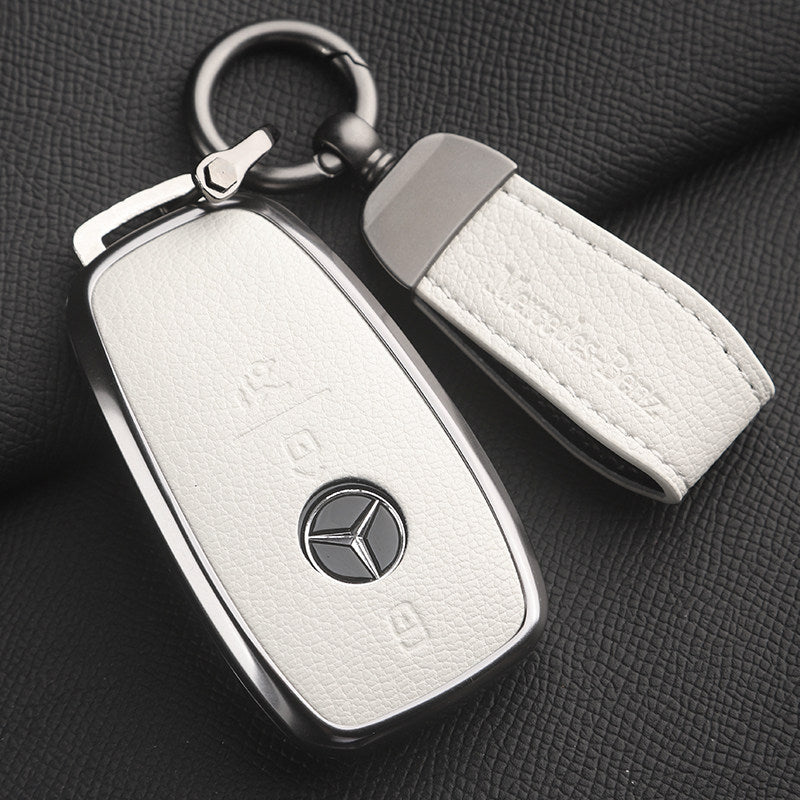 Premium Genuine Leather Mercedes-Benz Key Case – Soft French Goatskin for GLE, GLS, CLS, S-Class and E-Class