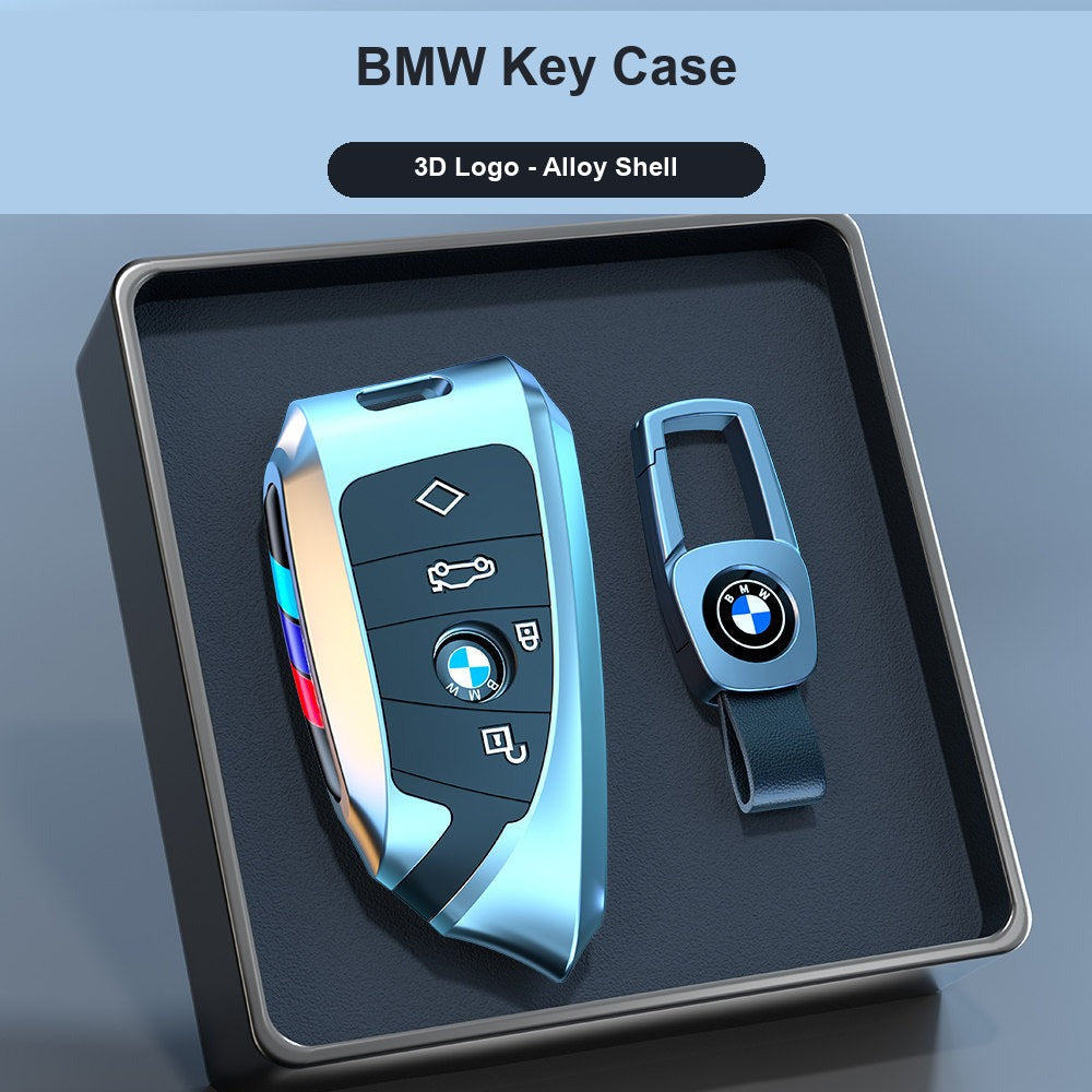 BMW smart key fob case - metal full-wrap protective cover