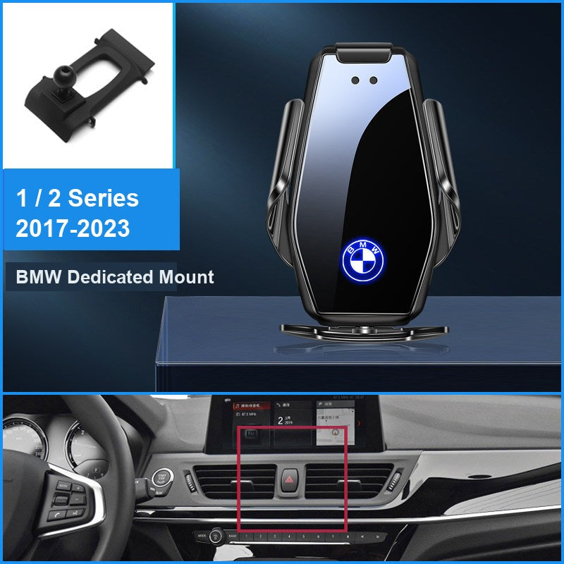 BMW wireless charging phone mount, 1 Series 2 Series 2017-2023 fitment, black