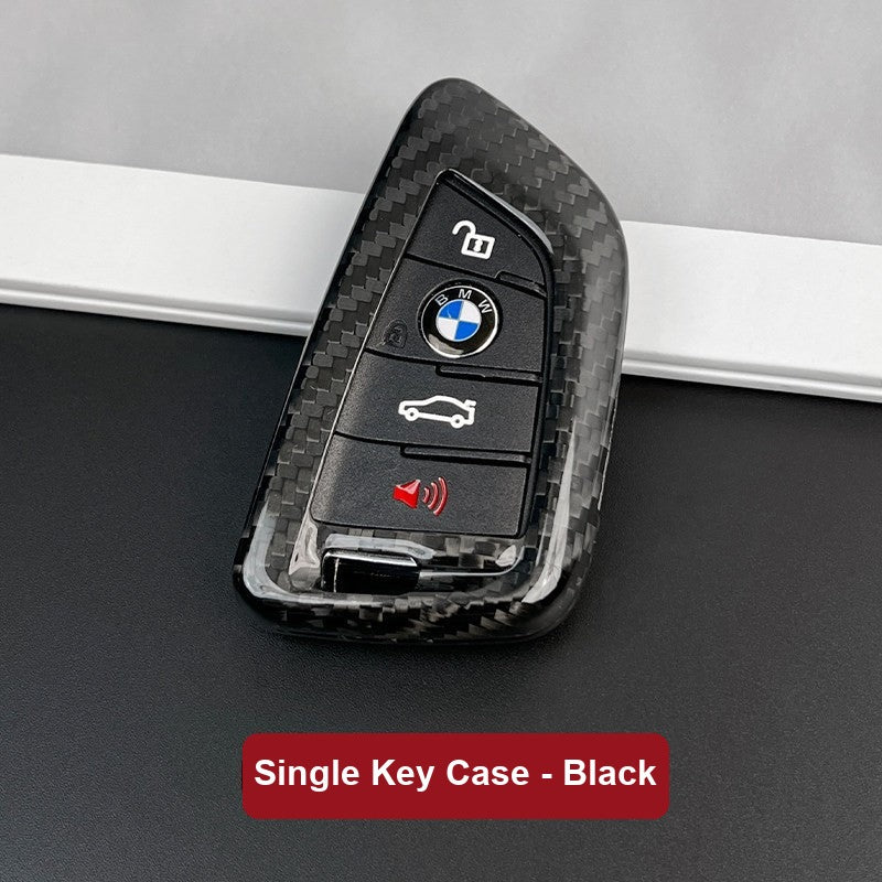 BMW Real Carbon Fiber Blade Key Fob Case - Luxury Protective Cover