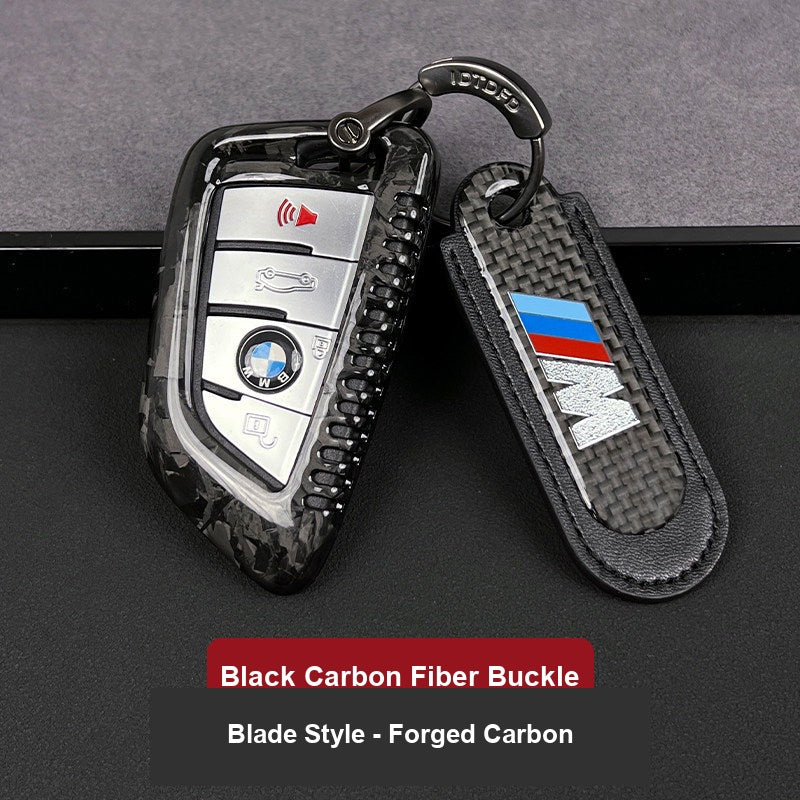 BMW Real Carbon Fiber Blade Key Fob Case - Luxury Protective Cover