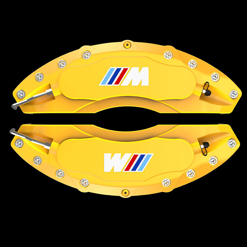 BMW brake caliper covers, Yellow finish, M logo
