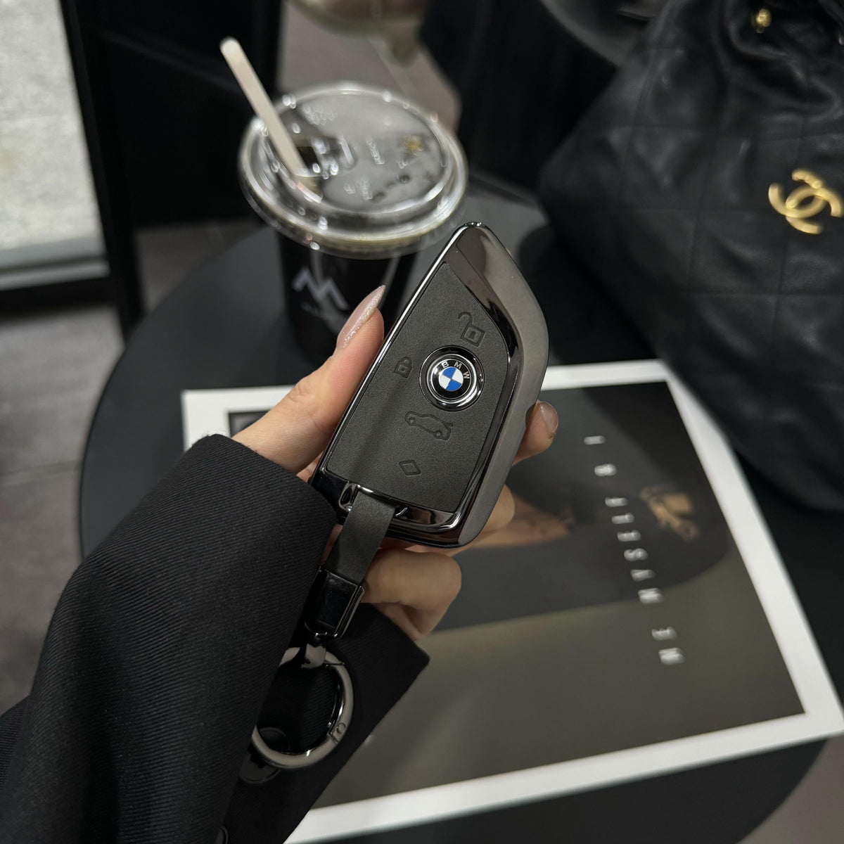 BMW G-Series key case, Smoke Gray, with Keychain