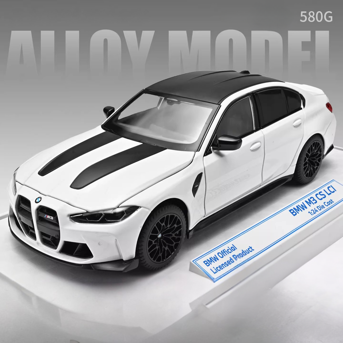 نموذج سيارة رياضية سبيكة دييكاست BMW M3 بمقياس 1:24 - إصدار لوحة أرقام مخصصة