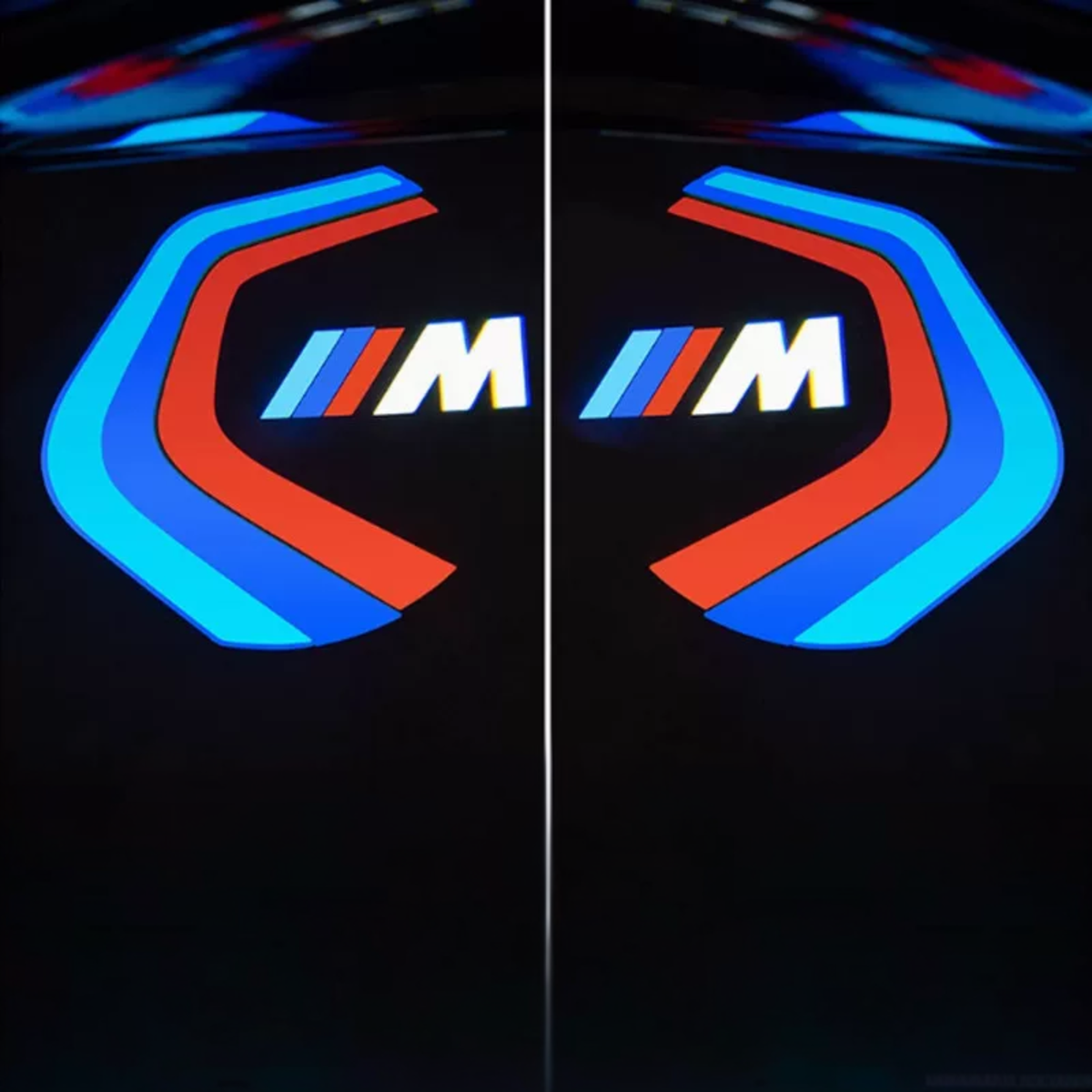 BMW M Performance track mark door projector light, pair