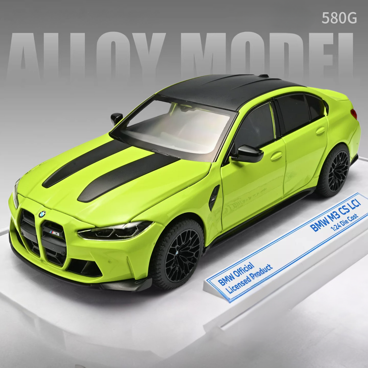 نموذج سيارة رياضية سبيكة دييكاست BMW M3 بمقياس 1:24 - إصدار لوحة أرقام مخصصة