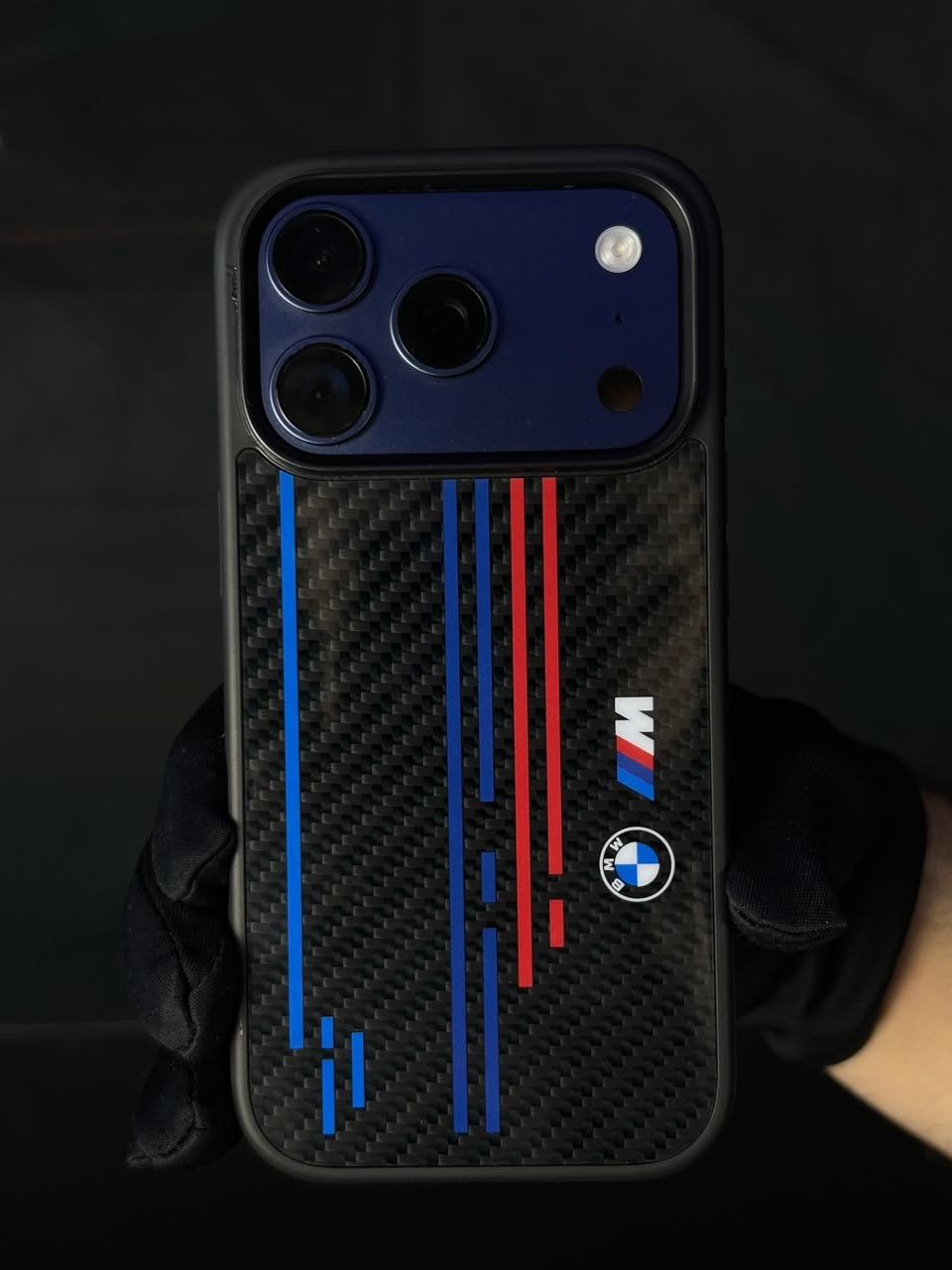 غطاء آيفون BMW M من ألياف الكربون - مظهر كربون زجاجي | آيفون X إلى آيفون 17