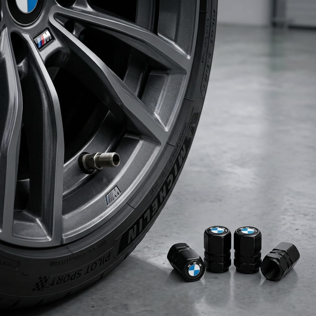 أغطية صمام إطار بعلامات تعديل BMW - معدنية، 10 تصاميم