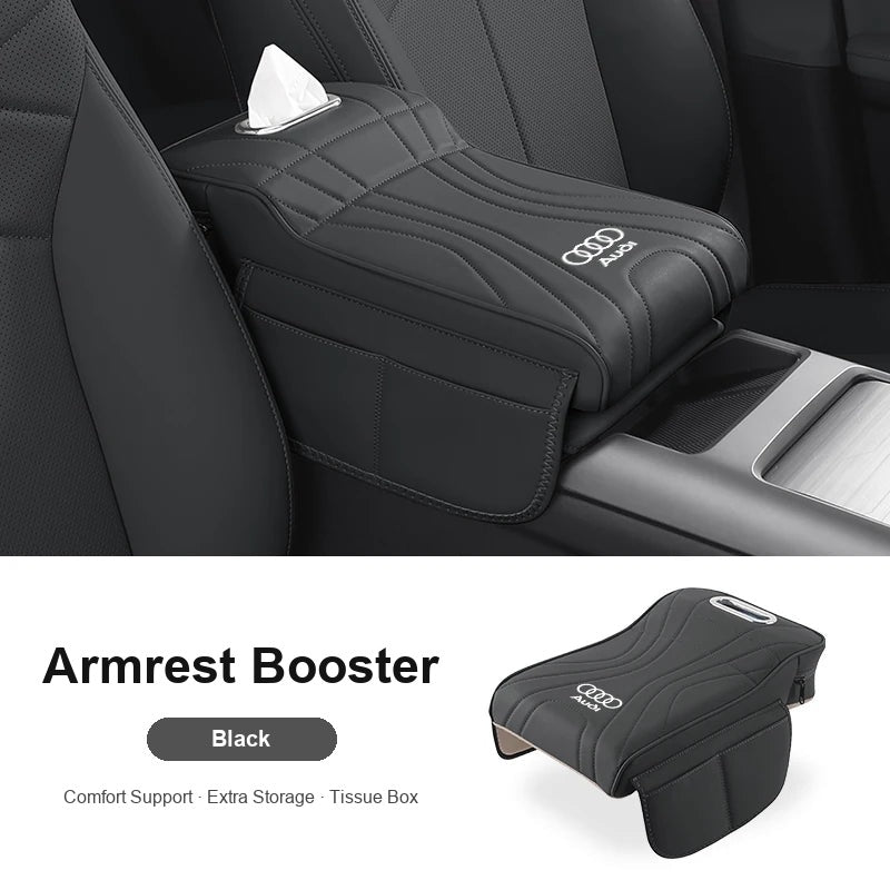 Classic Audi armrest booster in Black