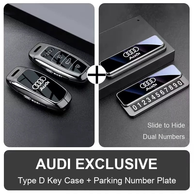 Type D Audi key case only with parking number plate
