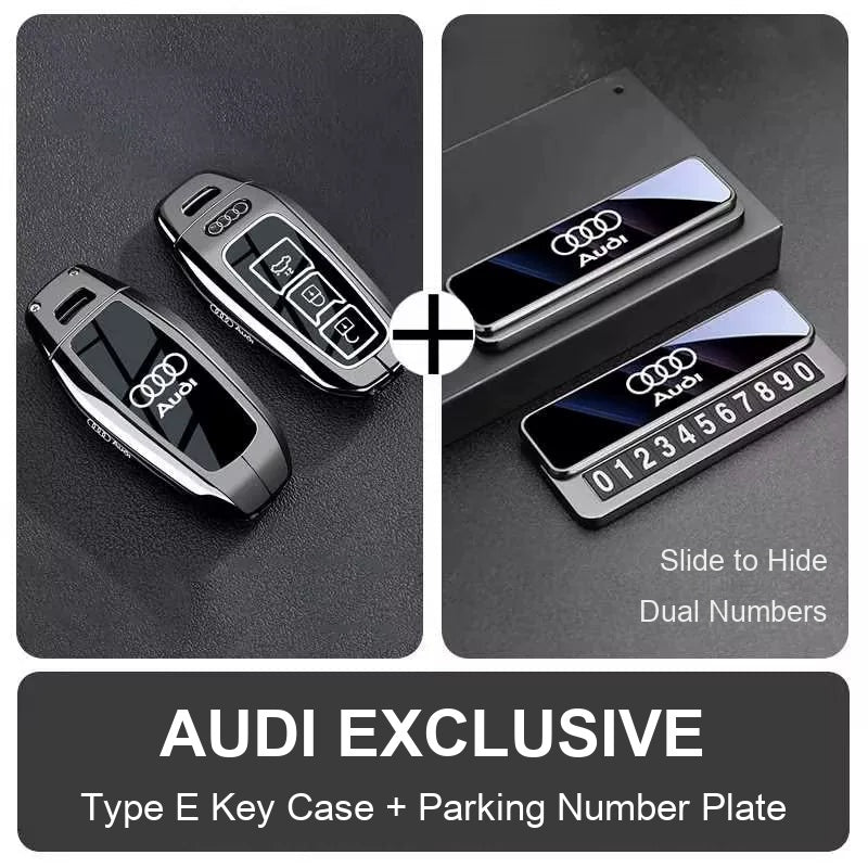 Type E Audi key case only with parking number plate