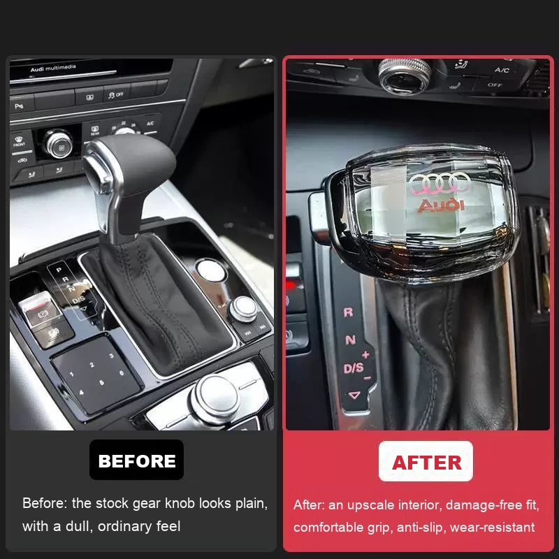 Before and after – Audi crystal gear knob upgrade