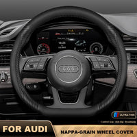 Audi Signature Nappa-Grain Steering Wheel Cover – Ultra-Thin Slip-On Sport Edition