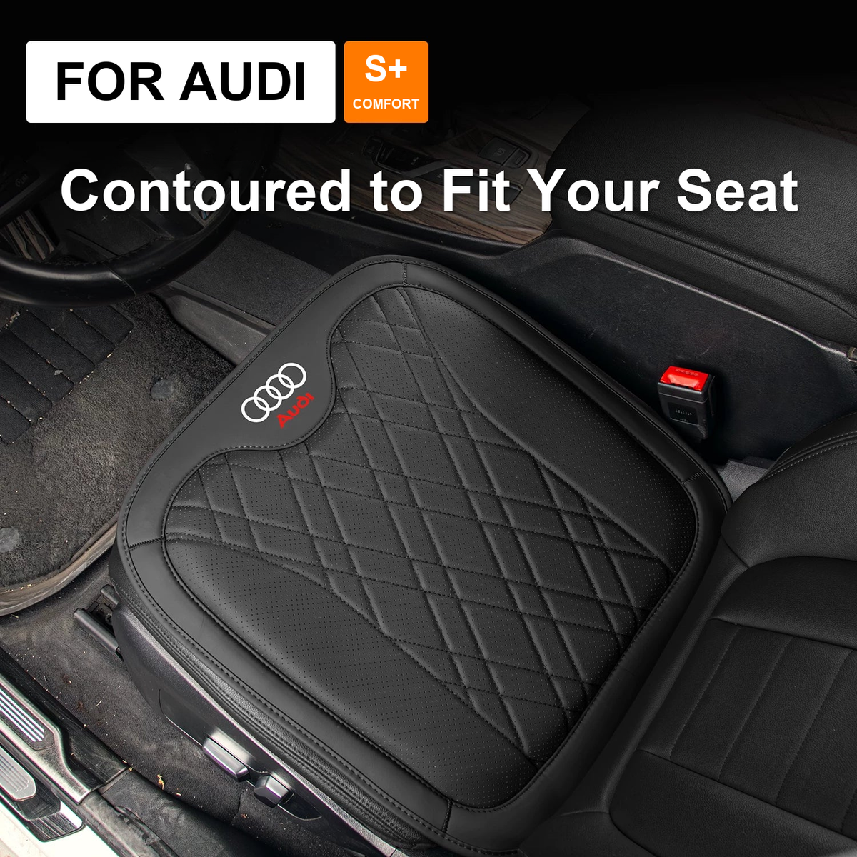 Audi seat cushion contoured to fit the seat
