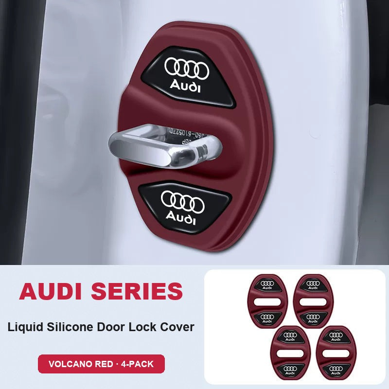 Audi door lock cover Volcano Red 4-pack