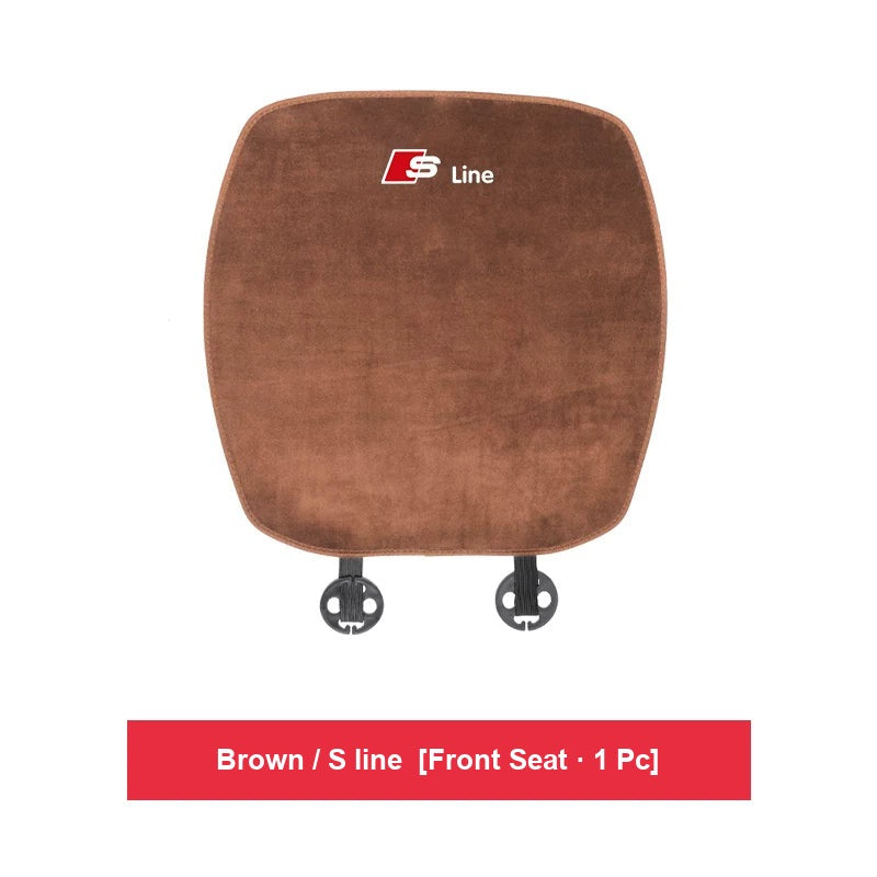 Audi flannel seat cushion – Brown / S line – Front Seat · 1 Pc