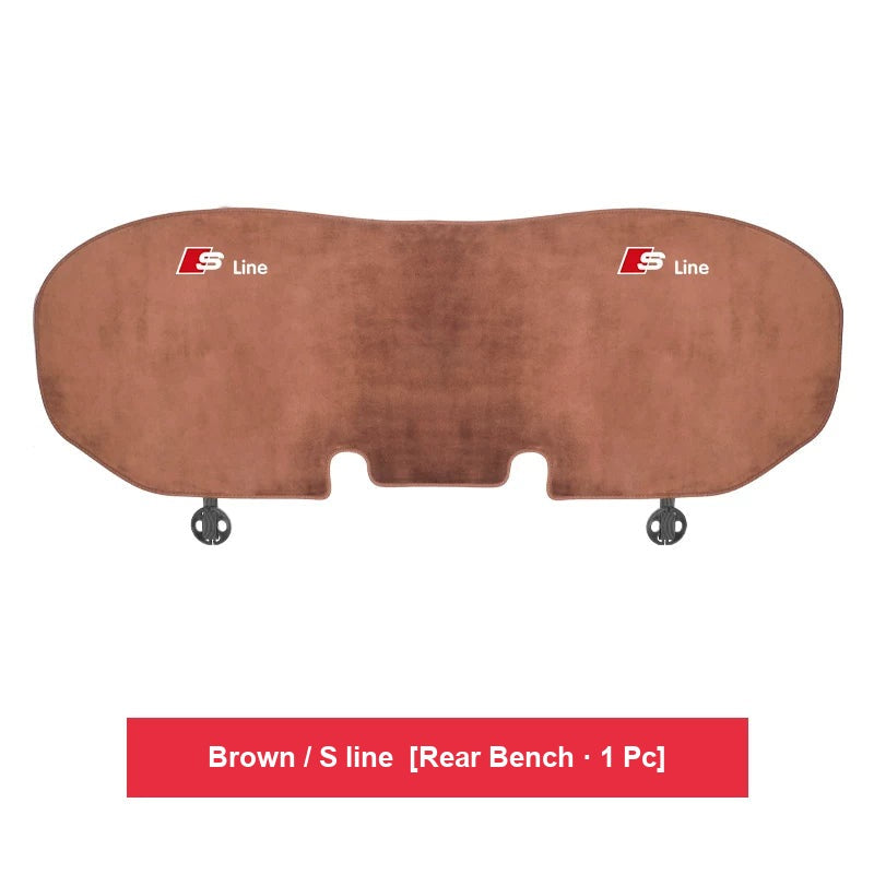 Audi flannel seat cushion – Brown / S line – Rear Bench · 1 Pc