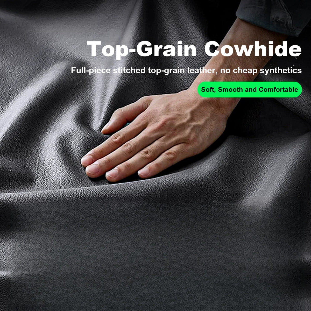 Top-grain cowhide leather of the Audi wheel cover