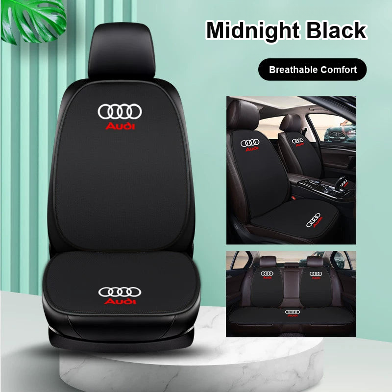 Audi breathable linen seat cushion complete 7-piece set in Midnight Black