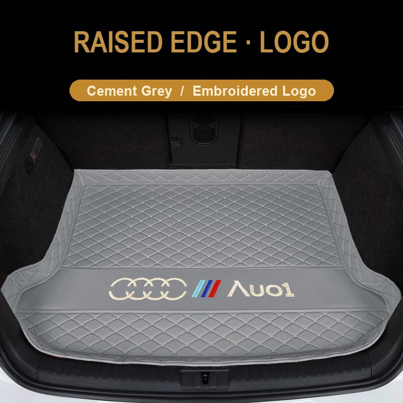 Audi trunk mat – Raised Edge – Cement Grey