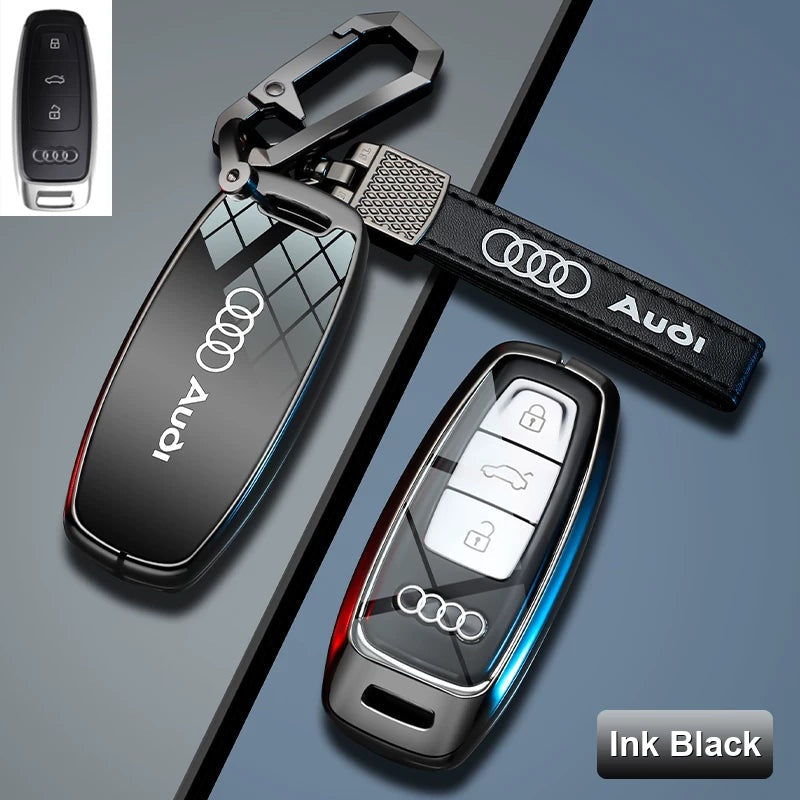 Ink Black mirror zinc alloy Audi Type D key case