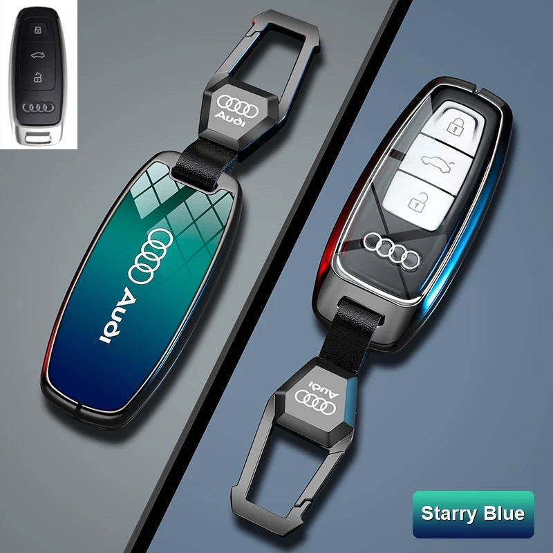 Starry Blue mirror zinc alloy Audi Type D key case