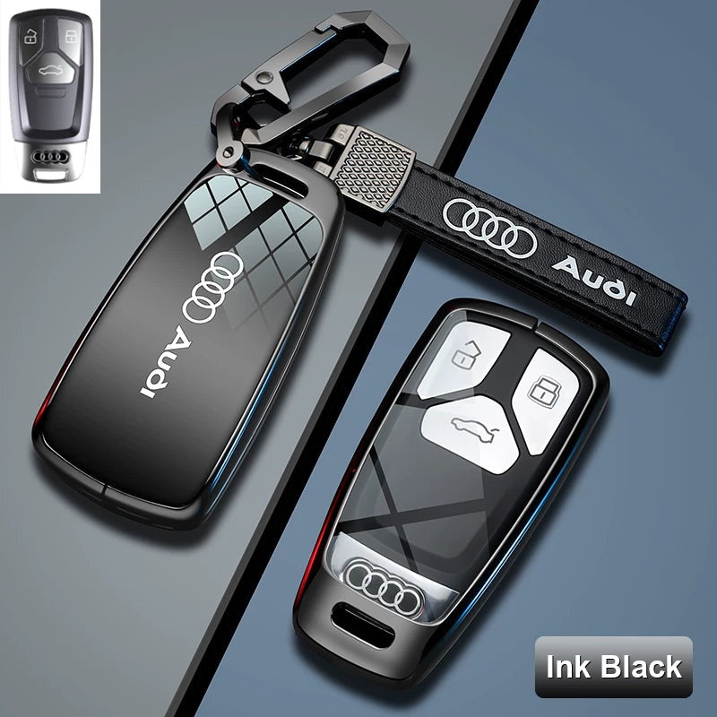 Ink Black mirror zinc alloy Audi Type A key case