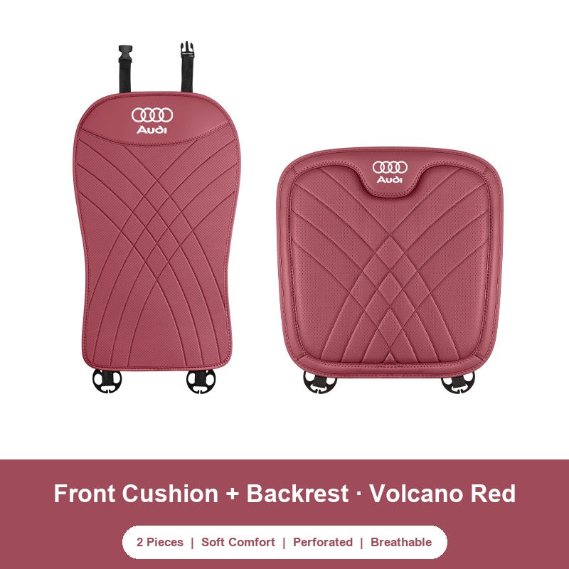 Audi nappa Front Cushion and Backrest in Volcano Red