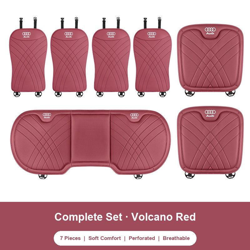 Audi nappa Complete 7-Piece Set in Volcano Red