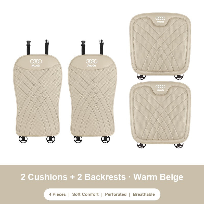 Audi nappa 2 Front Cushions and 2 Backrests in Warm Beige